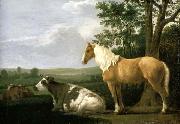 CALRAET, Abraham van, A Horse and Cows in a Landscape